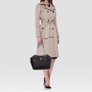MICHAEL Michael Kors Black Leather Jet Set Travel Chain Tote